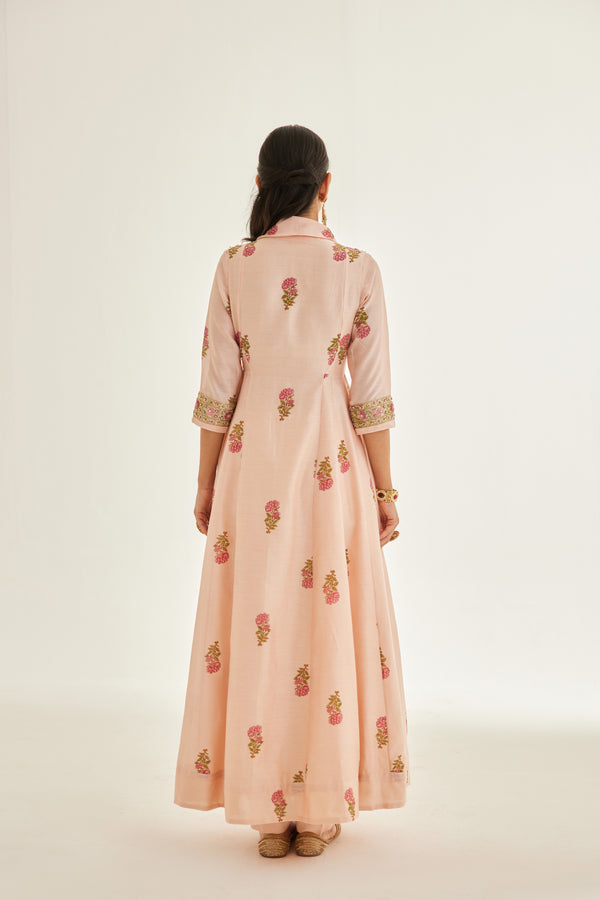 Shell Pink Angrakha Set.