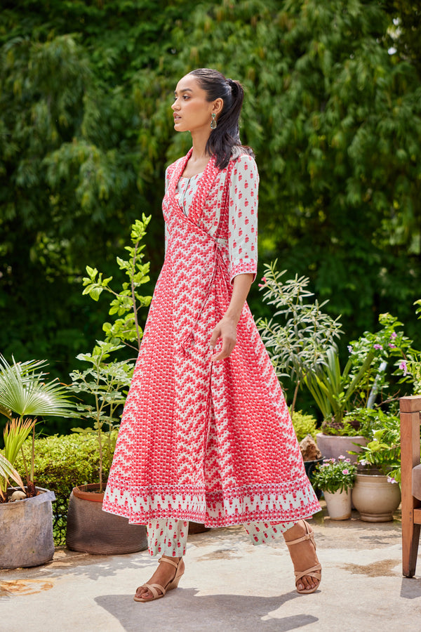 Red Angrakha Set.
