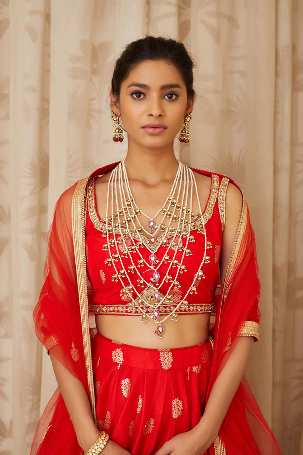 Red Lehenga Set.