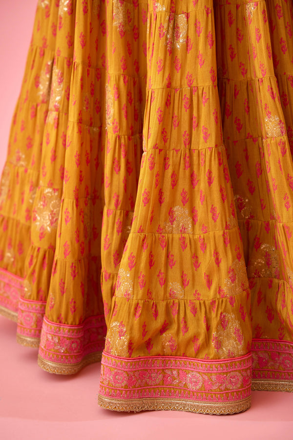 Apricot Pink Lehenga Set