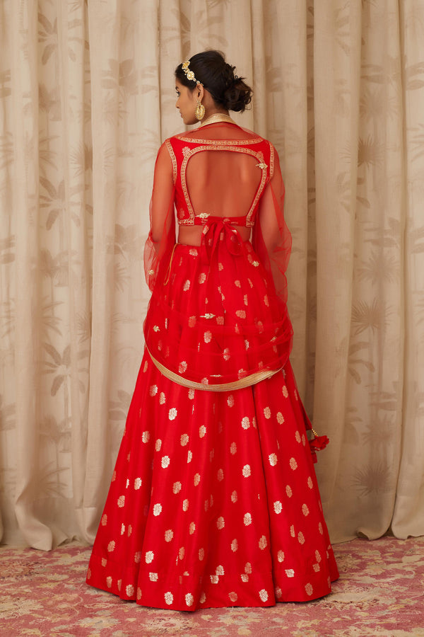 Red Lehenga Set.
