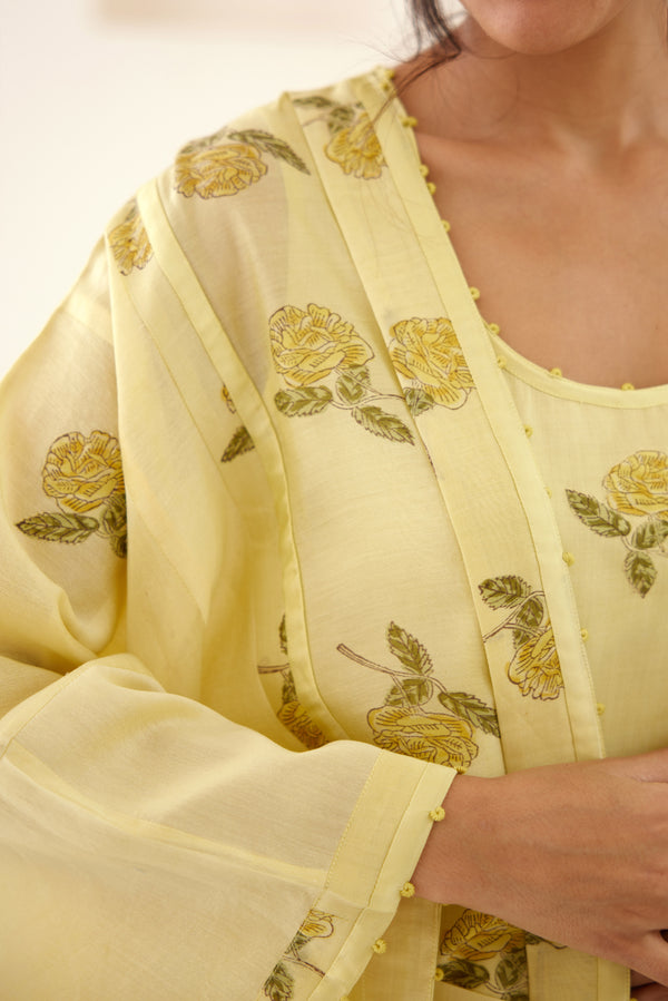 Canary Yellow Kimono Set.