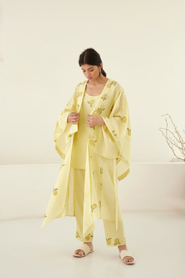 Canary Yellow Kimono Set.