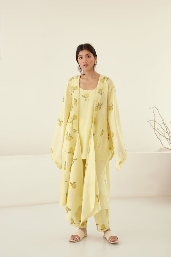 Canary Yellow Kimono Set.