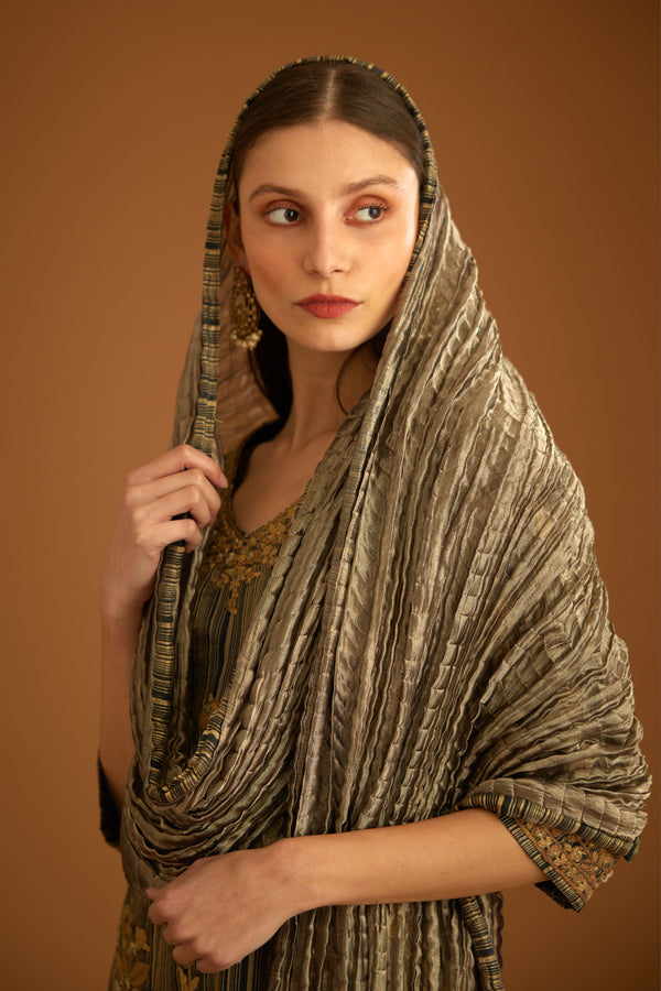 Carbon Black Kurta Set.