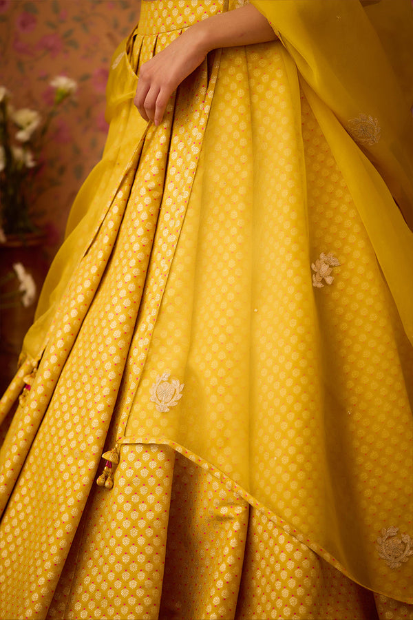 Maize Yellow Lehenga Set.