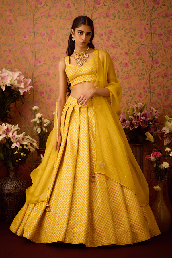 Maize Yellow Lehenga Set.