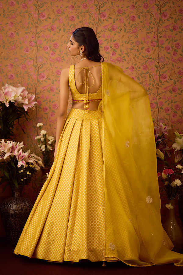 Maize Yellow Lehenga Set.