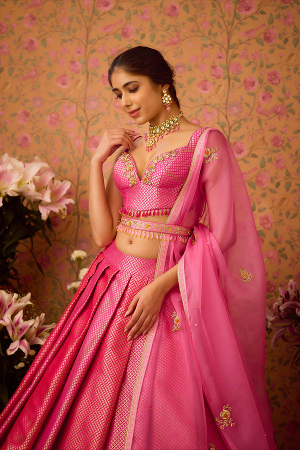 Rose Pink Lehenga Set.