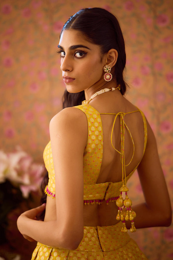 Maize Yellow Lehenga Set.