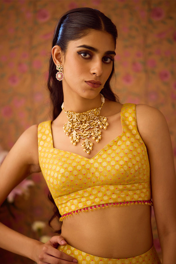 Maize Yellow Lehenga Set.