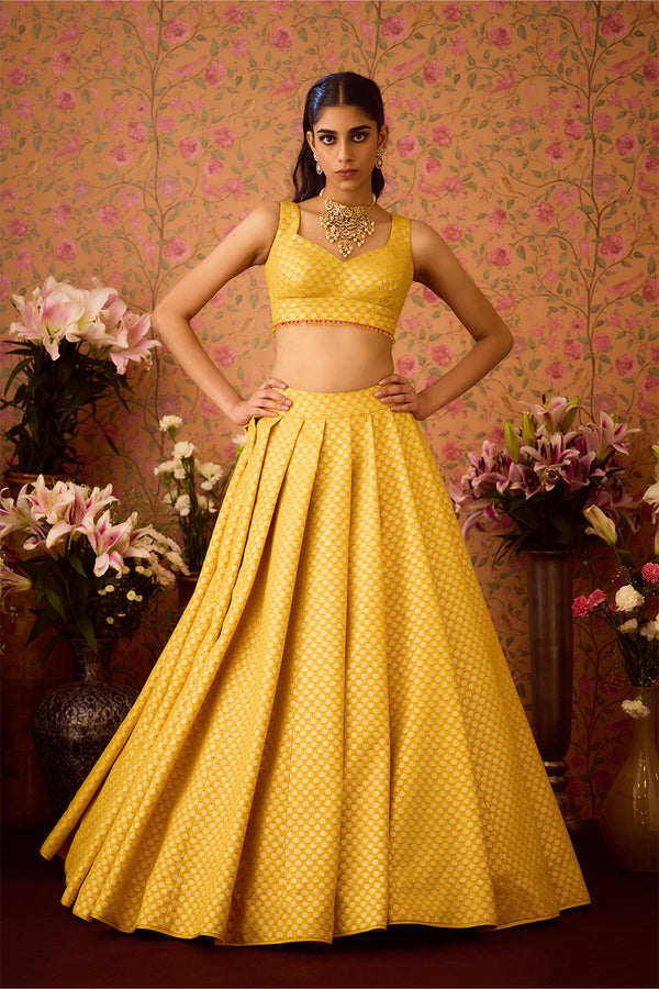 Maize Yellow Lehenga Set.