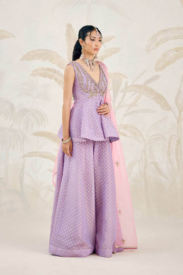 Orchid Lavender Sharara Set.