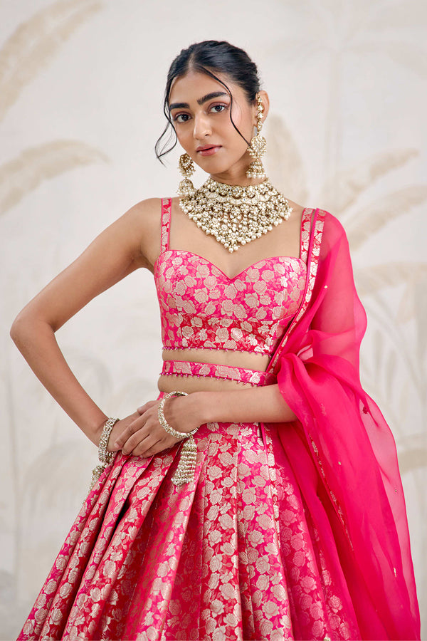 Fuchsia Pink Lehenga Set.