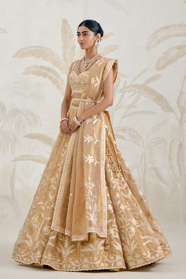 Gold Lehenga Set.