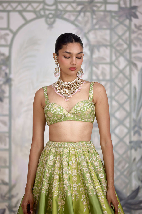 Green Lehenga Set.