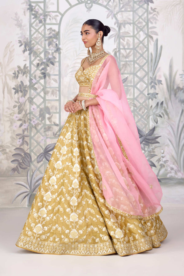 Acacia Yellow Lehenga Set.