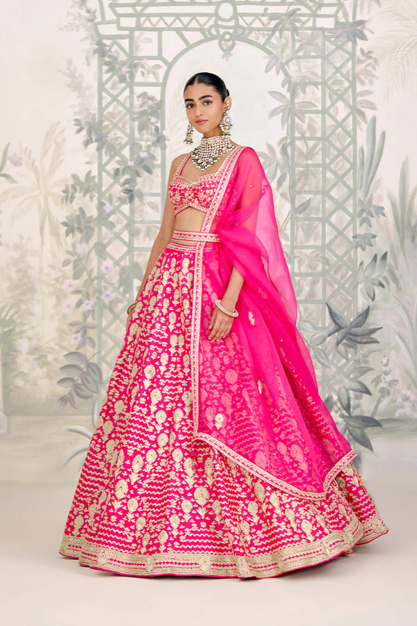 Fuchsia Pink Lehenga Set.