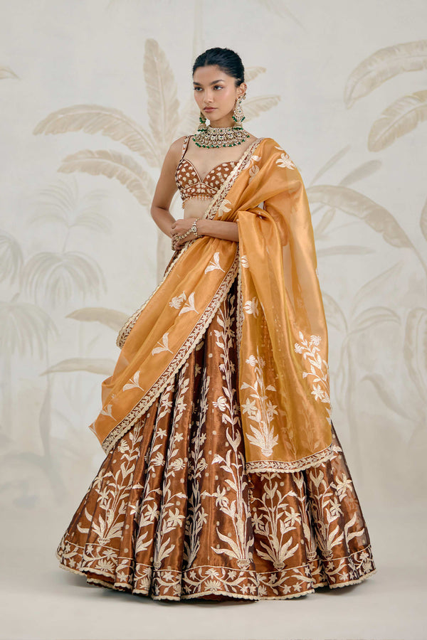 Coffee Brown Lehenga Set.
