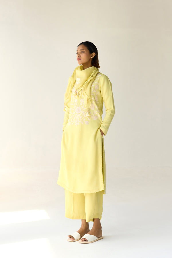 Custard Yellow Kurta Set