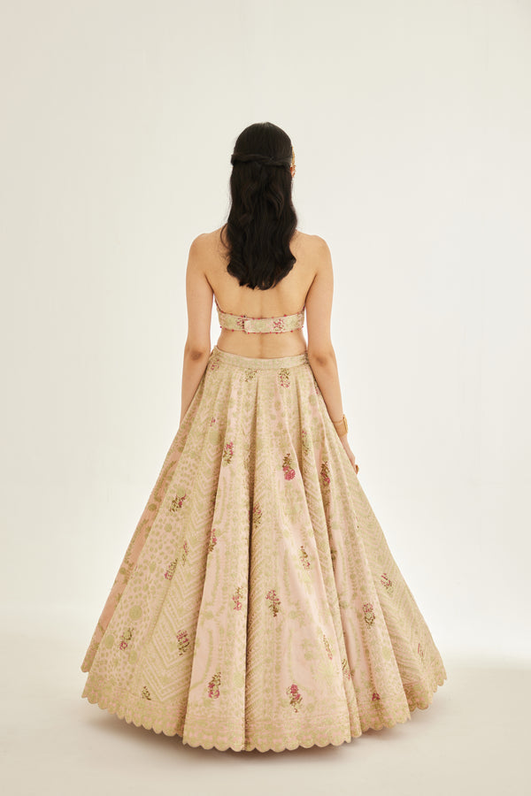 Shell Pink Lehenga Set.