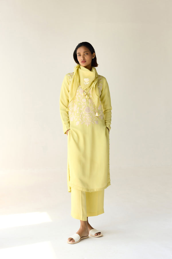 Custard Yellow Kurta Set