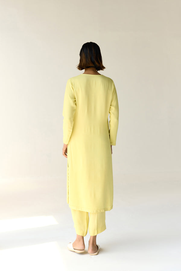 Custard Yellow Kurta Set