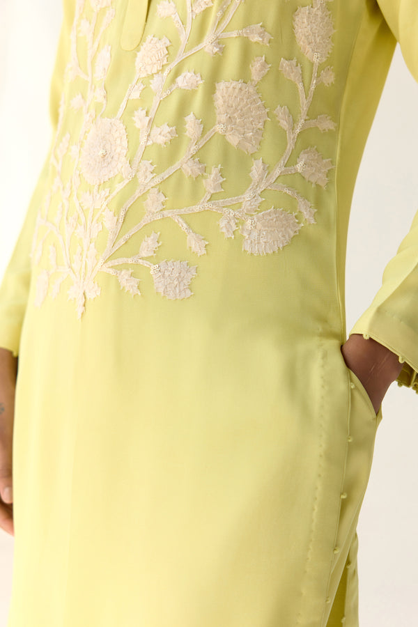 Custard Yellow Kurta Set