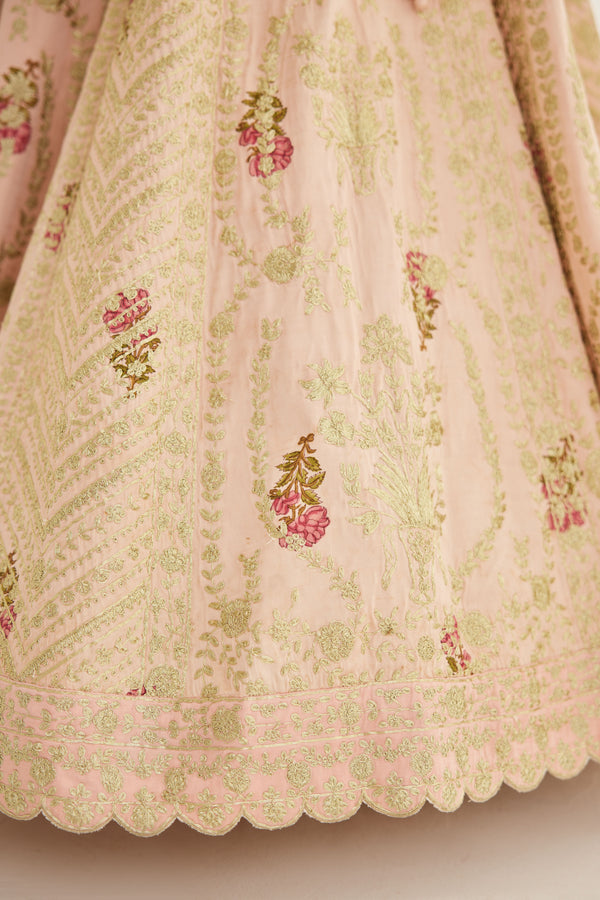 Shell Pink Lehenga Set.