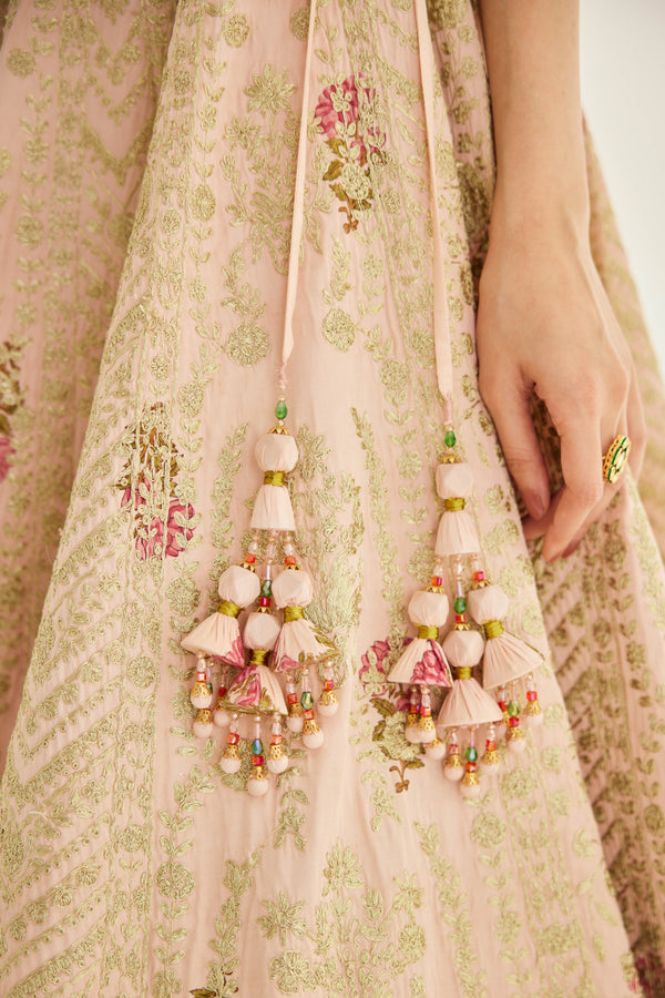 Shell Pink Lehenga Set.