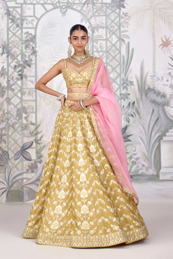 Acacia Yellow Lehenga Set.