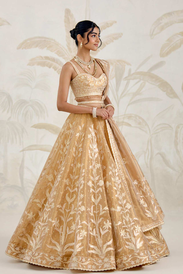 Gold Lehenga Set.