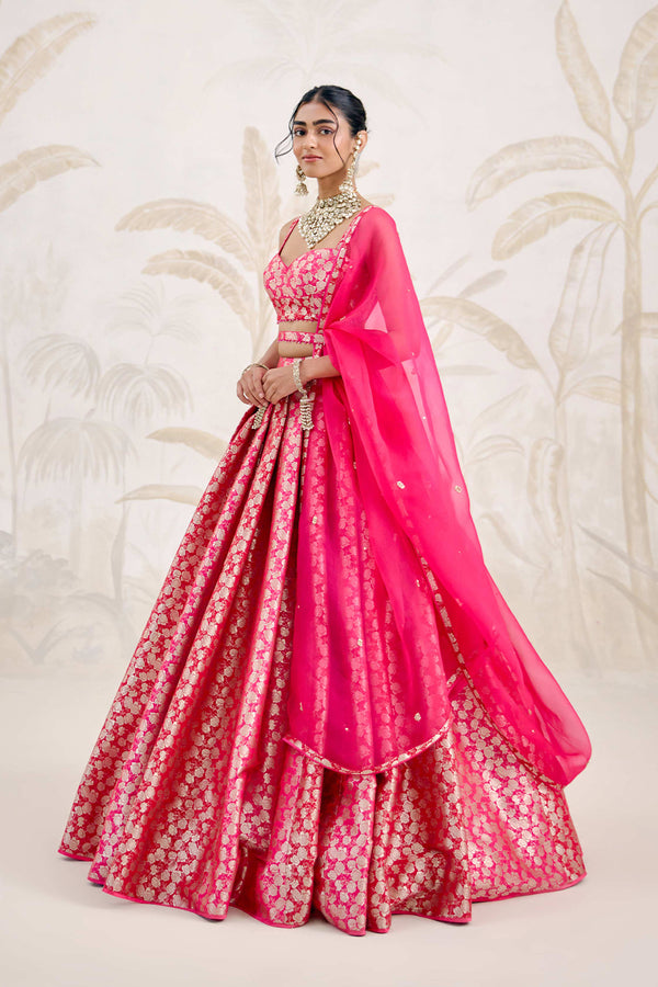 Fuchsia Pink Lehenga Set.