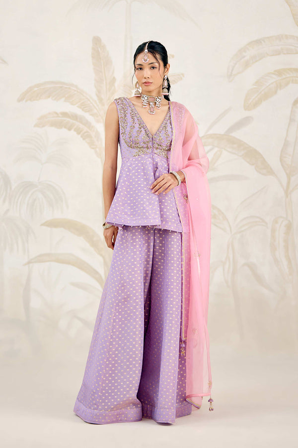 Orchid Lavender Sharara Set.