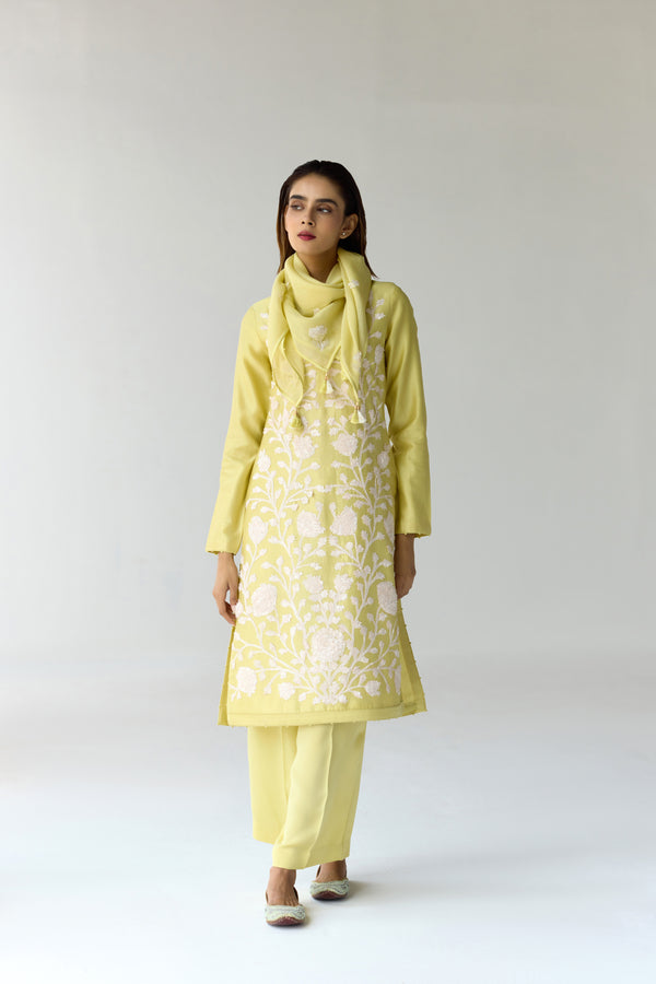 Custard Yellow Kurta Set