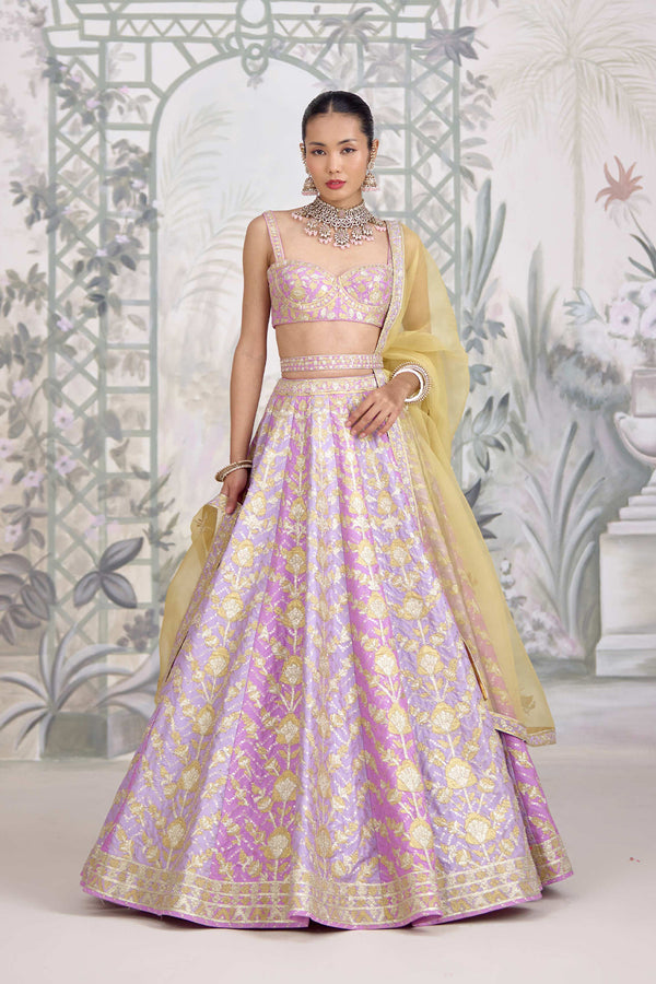 Lavender Frost Lehenga Set.