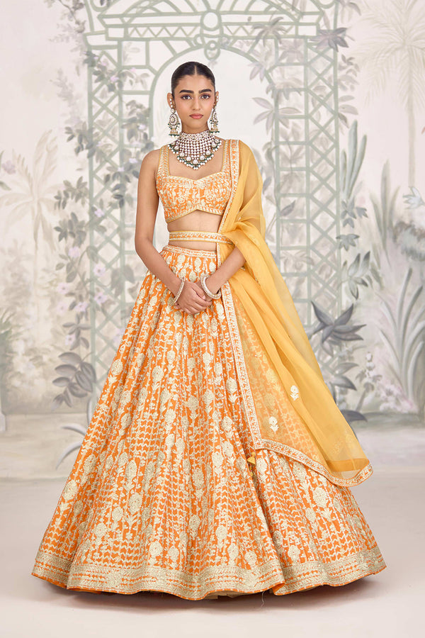 Marigold Orange Lehenga Set.