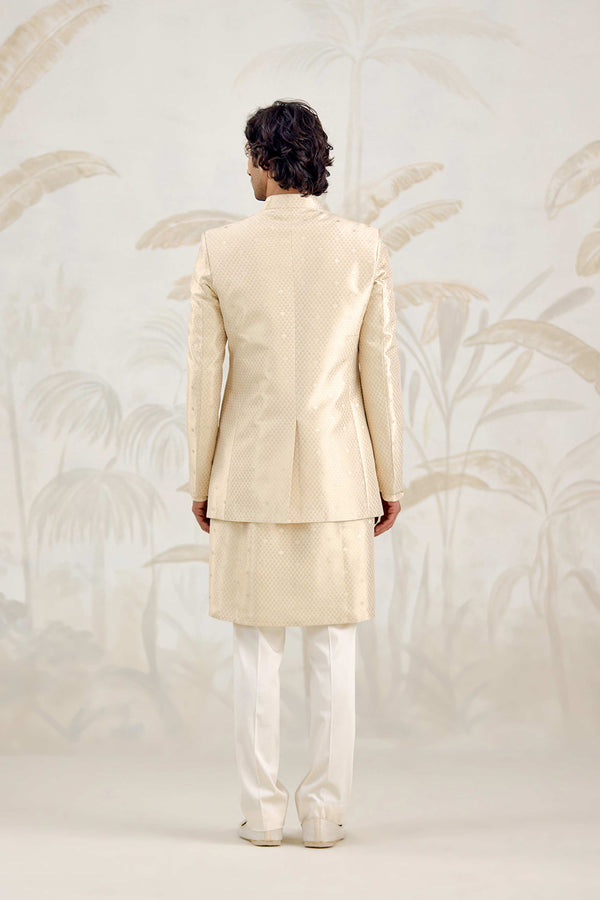 Ivory Kurta & Jacket Set.