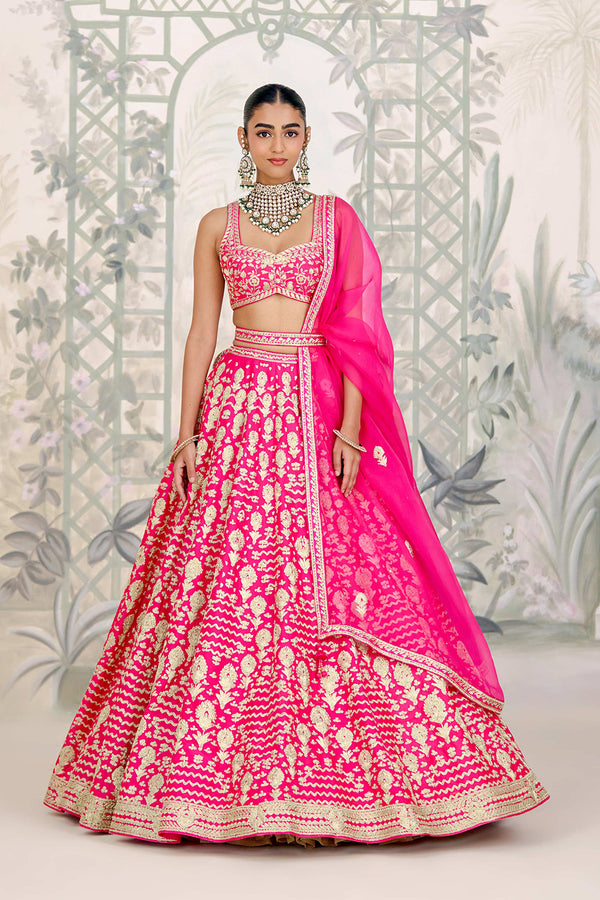 Fuchsia Pink Lehenga Set.