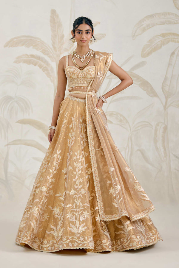 Gold Lehenga Set.