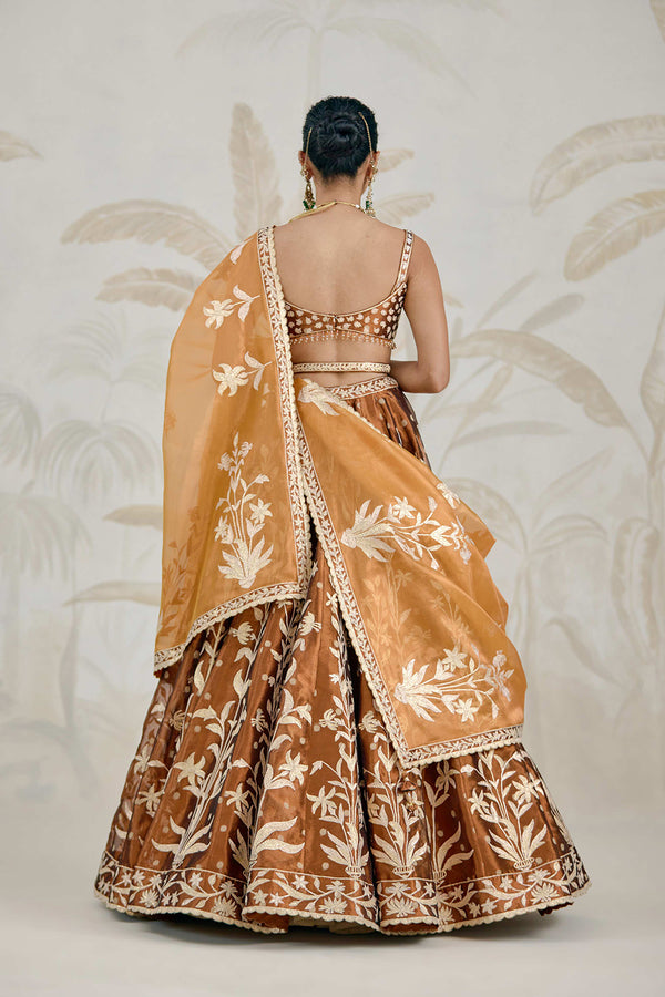 Coffee Brown Lehenga Set.