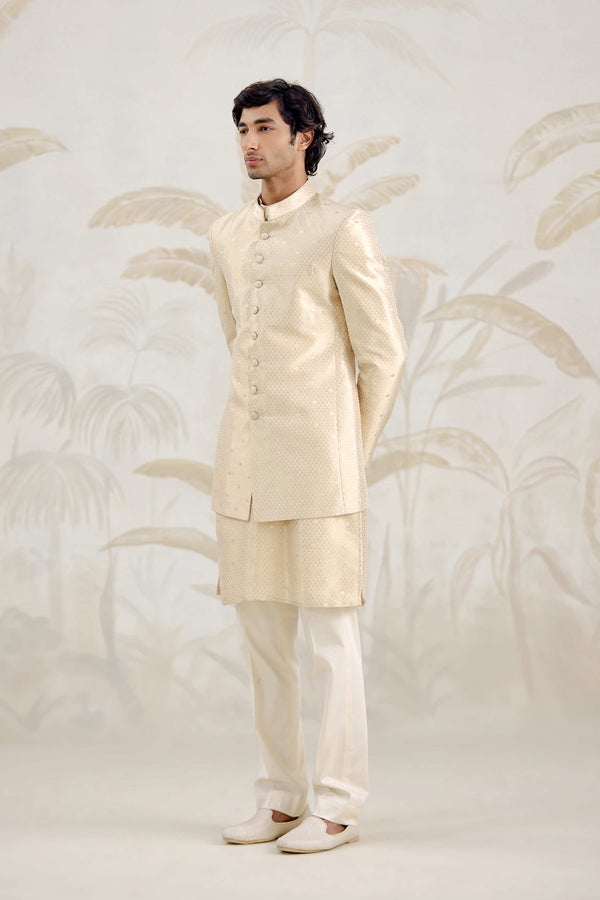 Ivory Kurta & Jacket Set.