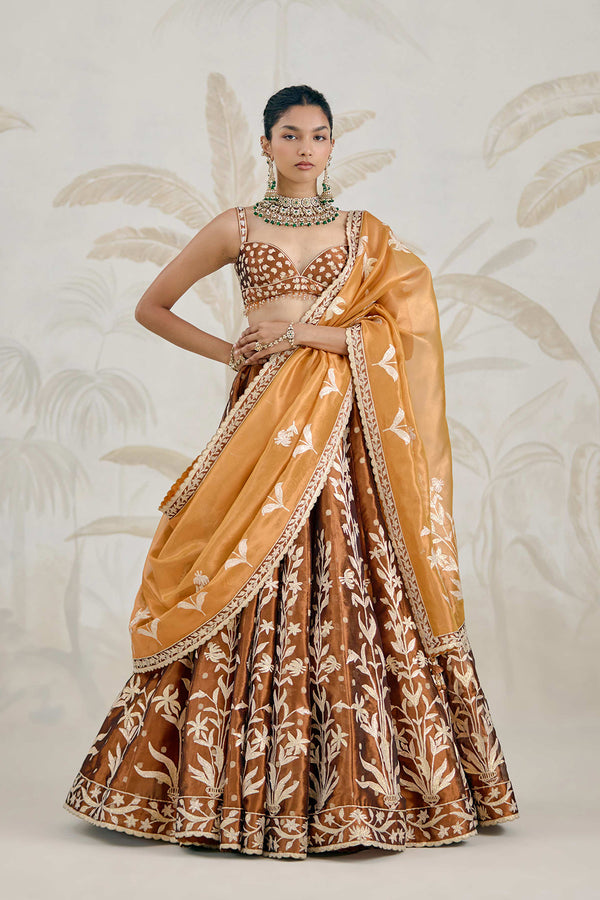 Coffee Brown Lehenga Set.