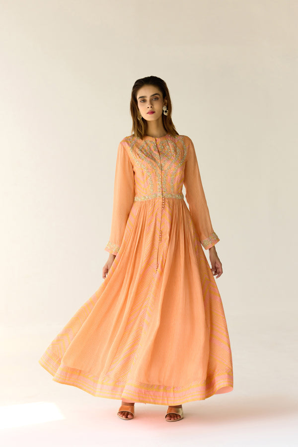 Old Marigold Anarkali Set