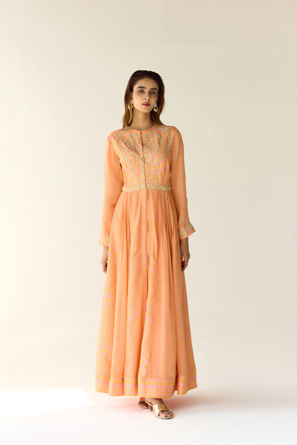 Old Marigold Anarkali Set