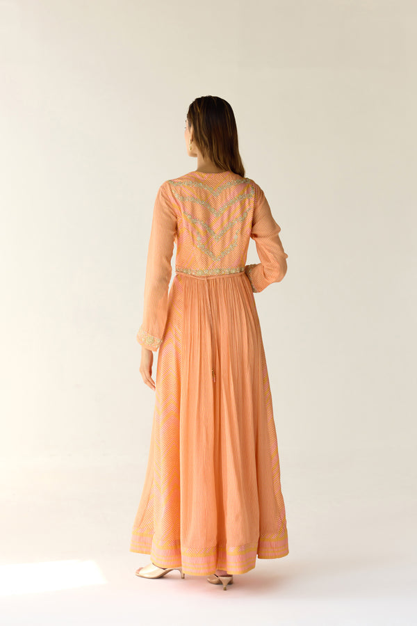 Old Marigold Anarkali Set