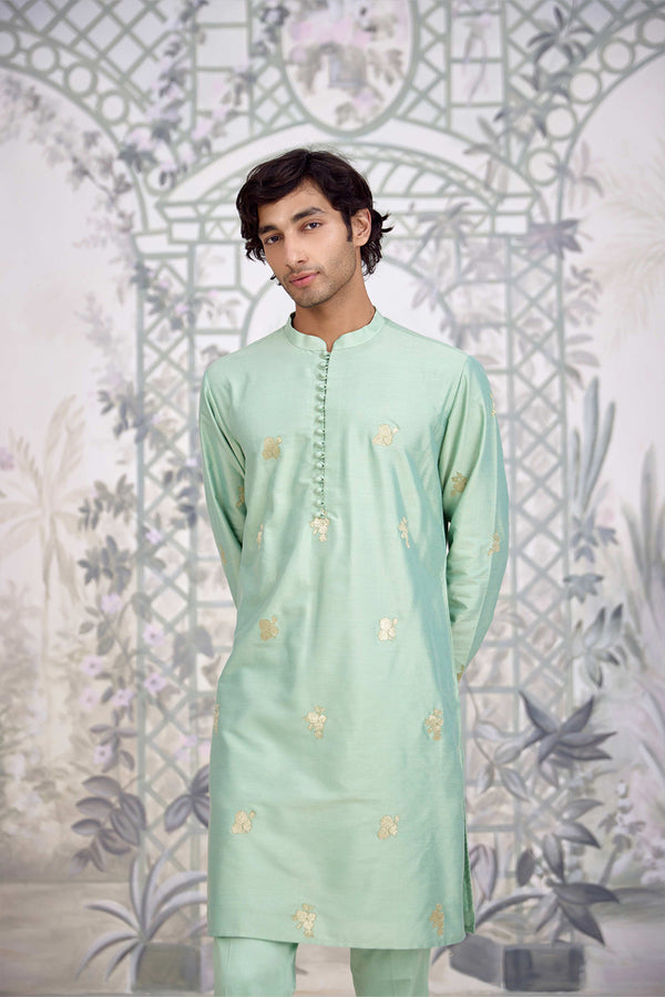 Sea Green Kurta Set.