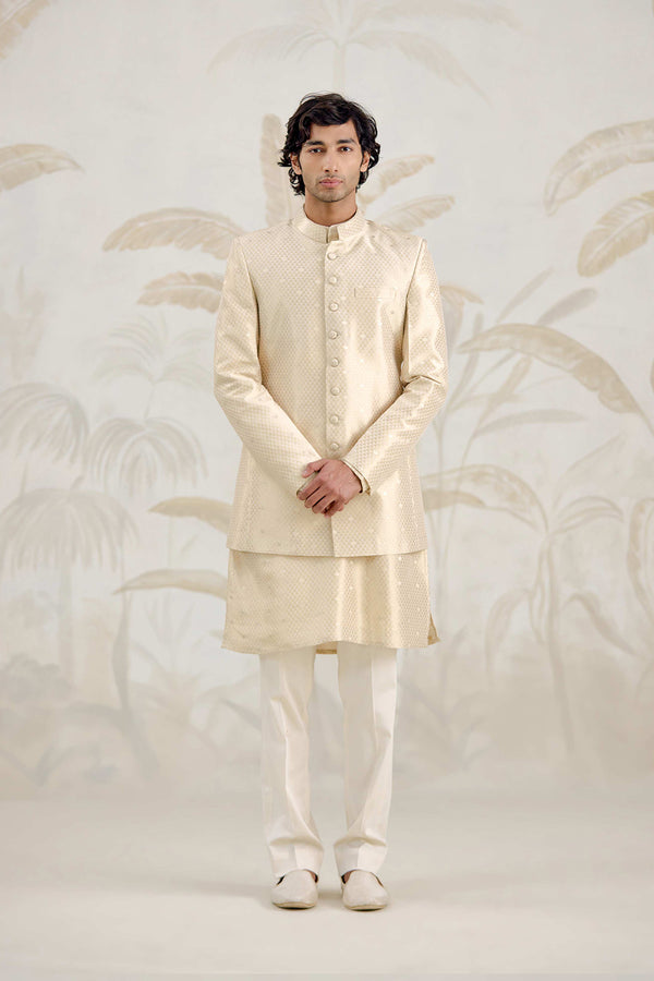 Ivory Kurta & Jacket Set.