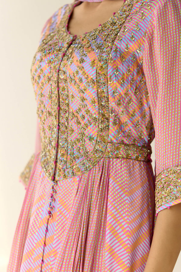 Lilac Anarkali Set