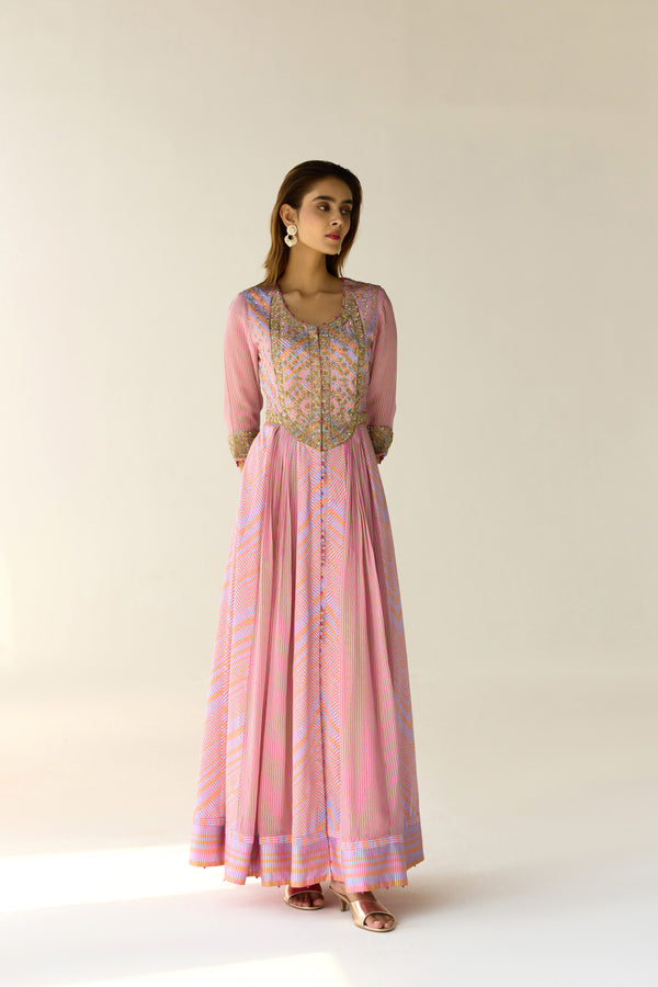 Lilac Anarkali Set